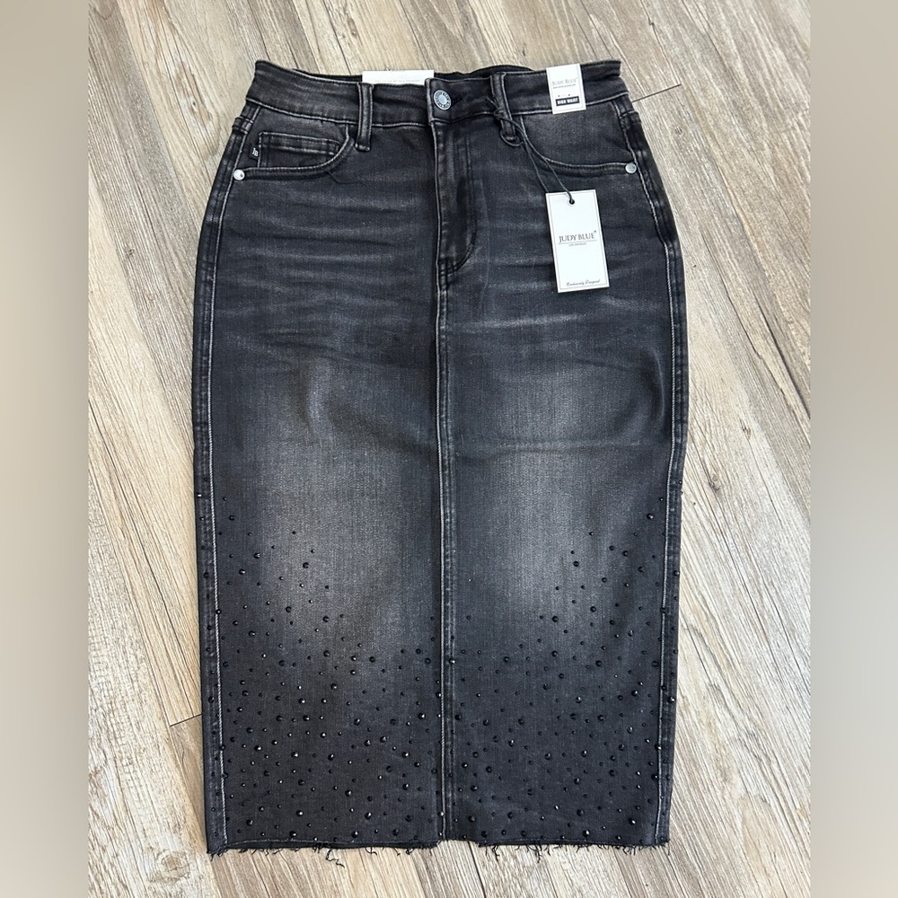 Judy Blue Black Denim Skirt